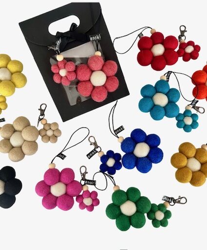 flower freshy and key clip set